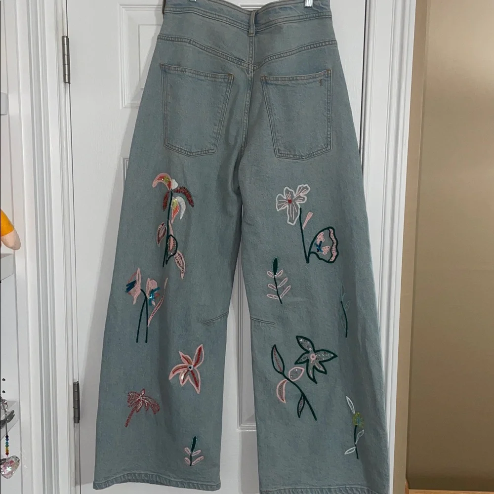 Pilcro Embroidered Bowed Slouch High-Rise Jeans - Picture 8 of 8